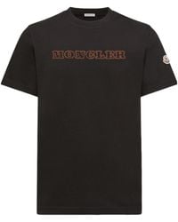 Moncler - Embroidered Logo T-Shirt - Lyst