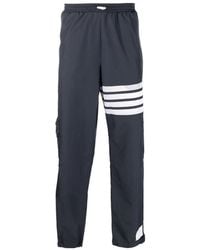 Thom Browne - High Waist 4-Bar Striped Track Pants - Lyst