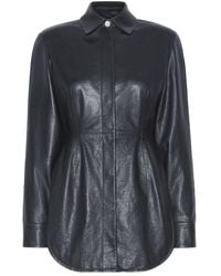 Sportmax - Long Sleeved Leather Jacket - Lyst
