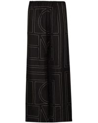TOTEME - Totême Monogram Patterned Wide-Leg Pants - Lyst