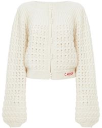 Chloé - Wool And Cashmere Knit Round-Neck Cardigan - Lyst