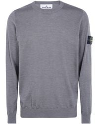 Stone Island - Logo-Patch Crew-Neck Sweater - Lyst