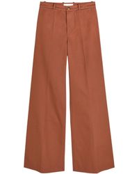Chloé - Flared-Leg Canvas Trousers - Lyst