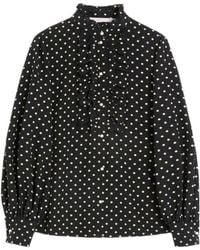 Valentino - Crepe De Chine Shirt With Plusdepois Print - Lyst