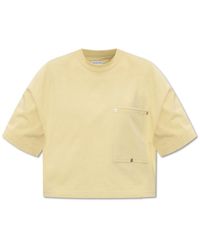 Bottega Veneta - Pocket Detailed Cropped T-Shirt - Lyst
