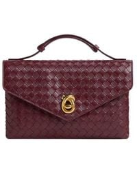 Bottega Veneta - Intrecciato Knot Lock Crossbody Bag - Lyst