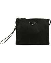 Prada - Re-Nylon And Saffiano Leather Necessaire - Lyst