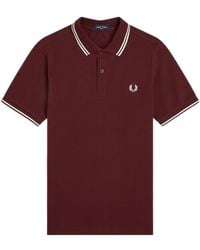 Fred Perry - Short Sleeve Twin Tipped Polo Shirt - Lyst