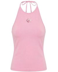 Marine Serre - Embellished Logo Halter Top - Lyst