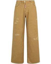 DSquared² - Distressed Straight-Leg Trousers - Lyst