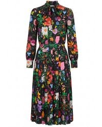 Gucci - Printed Silk Crêpe De Chine Dress - Lyst