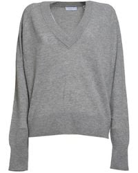 Equipment - V-Neck Knitted Jumper - Lyst