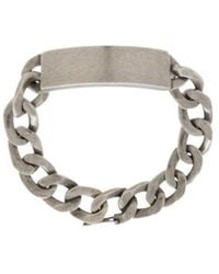 Maison Margiela - Logo Engraved Curb Chain Bracelet - Lyst