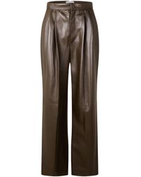 Bottega Veneta - Faux Leather Wide-Leg Trousers - Lyst