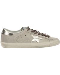 Golden Goose - Super Star Distressed Low-Top Sneakers - Lyst
