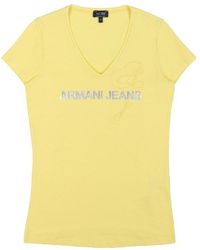 Armani Jeans - V-Neck Logo T-Shirt - Lyst