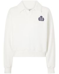 Sporty & Rich - Logo Embroidered Cotton Sweatshirt - Lyst