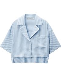 T By Alexander Wang - Striped Boxy Shirt - Lyst