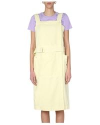 KENZO - Belted Denim Midi Dress - Lyst