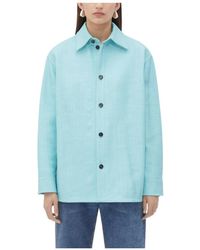 Bottega Veneta - Mini Intrecciato Leather Shirt - Lyst