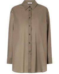 Jil Sander - Box-Pleat Long-Sleeve Shirt - Lyst