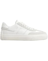 Tod's - Round Toe Lace-Up Sneakers - Lyst