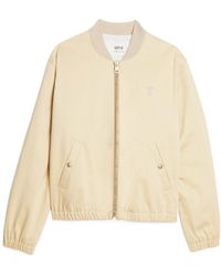 Ami Paris - Ami De Coeur Zipped Bomber Jacket - Lyst