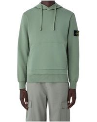 Stone Island - Logo Motif Hooded Sweatshirt - Lyst