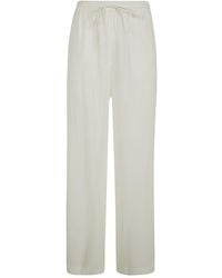P.A.R.O.S.H. - Enver Satin Straight-Leg Trousers - Lyst