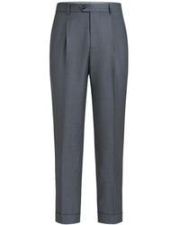 Brunello Cucinelli - Super 150S Virgin-Wool Four Season Batavia Trousers With Pleat - Lyst