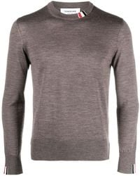 Thom Browne - Rwb Stripe Detailed Crewneck Jumper - Lyst