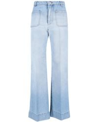 Victoria Beckham - Logo Patch Flared Jeans - Lyst