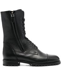 Manolo Blahnik - Campcha Leather Combat Boots - Lyst