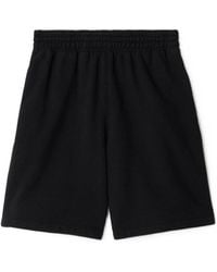 Burberry - Equestrian Knight-Motif Cotton Shorts - Lyst