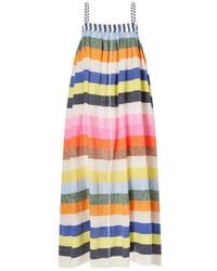 lemlem - Striped Cotton-Gauze Midi Dress - Lyst