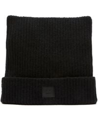 Acne Studios - Ribbed Face-Patch Beanie Hat - Lyst