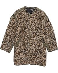 R13 - Wool Leopard Coat - Lyst