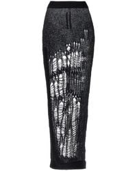 Rick Owens - Spider Ziggy Crochet Long Skirt - Lyst