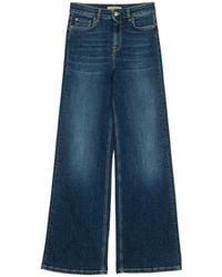 Twinset - Five-Pocket Wide-Leg Jeans - Lyst