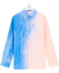 Loewe - Logo Embroidered Loose Fit Shirt - Lyst