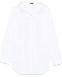 Balenciaga - Off-Shoulder Oversized Poplin Shirt - Lyst