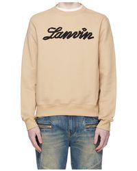 Lanvin - Long-Sleeved Crew Neck Sweatshirt - Lyst
