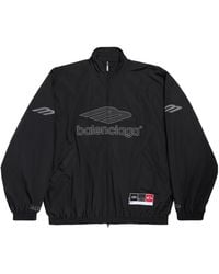 Balenciaga - Cotton-Blend 3B Logo Oversized Jacket - Lyst