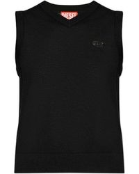 DIESEL - M-Aligea V-Neck Knitted Vest - Lyst