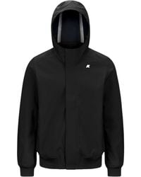 K-Way - Hooded Zip Front Jacket - Lyst
