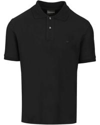 Emporio Armani - Logo Embroidered Short-Sleeved Polo Shirt - Lyst