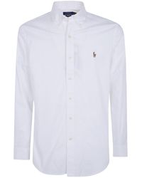 Polo Ralph Lauren - Curved Hem Pony Embroidered Oxford Shirt - Lyst