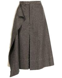 Maison Margiela - Deconstructed Striped Bermuda Shorts - Lyst