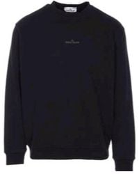 Stone Island - Logo Printed Crewneck Sweatshirt - Lyst
