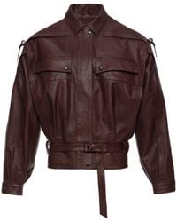 Magda Butrym - Pf26 Leather Oversized Jacket - Lyst